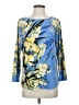 Bob Mackie Blue 3/4 Sleeve Blouse Size S - photo 1