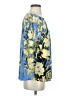 Bob Mackie Blue 3/4 Sleeve Blouse Size S - photo 4