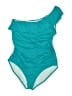 Hilor Solid Teal One Piece Swimsuit Size UK 20 - photo 1