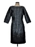 Per Se By Carlisle Houndstooth Black Cocktail Dress Size 10 - photo 1
