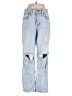 Alice + Olivia 100% Cotton Hearts Blue Jeans Size 26 waist - photo 1