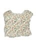 Little Lass Floral Ivory Short Sleeve Blouse Size 5 - photo 2