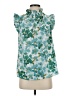 2 Hearts 100% Polyester Teal Sleeveless Blouse Size S - photo 1