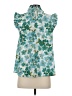 2 Hearts 100% Polyester Teal Sleeveless Blouse Size S - photo 2