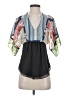 One September 100% Polyester Black Short Sleeve Blouse Size 0 - photo 1