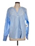Ellen Tracy 100% Cotton Blue Long Sleeve Blouse Size L - photo 1