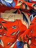 Ann Taylor LOFT 100% Polyester Floral Orange Long Sleeve Blouse Size L - photo 7