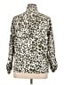 Weekends by Chico's Animal Print Ivory Long Sleeve Blouse Size XL (3) - photo 2