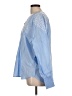 Ellen Tracy 100% Cotton Blue Long Sleeve Blouse Size L - photo 5