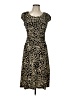 En Focus Studio Animal Print Brown Cocktail Dress Size 10 - photo 1