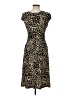 En Focus Studio Animal Print Brown Cocktail Dress Size 10 - photo 2