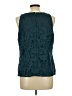 Ann Taylor 100% Polyester Teal Sleeveless Blouse Size 12 (petite) - photo 2