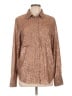 Anthropologie 100% Polyester Metallic Brown Long Sleeve Blouse Size L (estimated) - photo 1