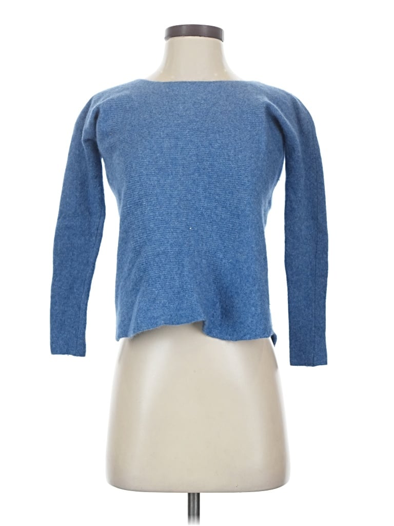 Pre-owned Max Studio Cashmere Pullover Sweater In Blue