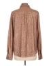 Anthropologie 100% Polyester Metallic Brown Long Sleeve Blouse Size L (estimated) - photo 2