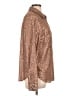 Anthropologie 100% Polyester Metallic Brown Long Sleeve Blouse Size L (estimated) - photo 4