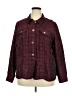 Cj Banks Plaid Burgundy Jacket Size 2X - photo 1