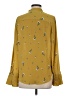 Ann Taylor 100% Polyester Yellow Long Sleeve Blouse Size S - photo 2