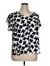 PREMISE 100% Polyester Ivory Short Sleeve Blouse Size 1X - photo 1