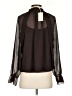 MELLODAY Brown Black Long Sleeve Blouse Size S - photo 2