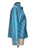 Foxcroft Stripes Teal Blue Long Sleeve Button-Down Shirt Size 10 - photo 4