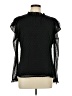 DKNY 100% Polyester Black Long Sleeve Blouse Size L - photo 1
