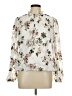 Blousology 100% Polyester Floral Ivory Long Sleeve Blouse Size L - photo 1