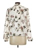 Blousology 100% Polyester Floral Ivory Long Sleeve Blouse Size L - photo 2