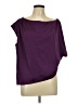 Bold Elements Purple Short Sleeve Blouse Size L - photo 1