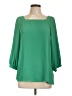 PREMISE 100% Polyester Green 3/4 Sleeve Blouse Size L (estimated) - photo 1