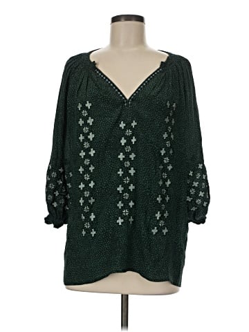 Rungolee 3/4 Sleeve Silk Top (view 1)
