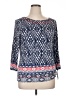 Ruby Rd. Blue 3/4 Sleeve T-Shirt Size XL - photo 1