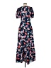 Eliza J 100% Polyester Floral Blue Casual Dress Size 8 - photo 2