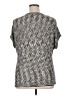 Dana Buchman Chevron-herringbone Silver Short Sleeve T-Shirt Size XL - photo 2