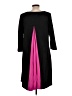 Sara Campbell Solid Black Casual Dress Size L - photo 2