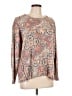 Coldwater Creek 100% Cotton Paisley Multi Color Brown Pullover Sweater Size L (petite) - photo 1