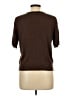 Donna Morgan 100% Silk Brown Short Sleeve Top Size 12 - photo 2
