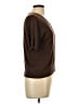 Donna Morgan 100% Silk Brown Short Sleeve Top Size 12 - photo 4