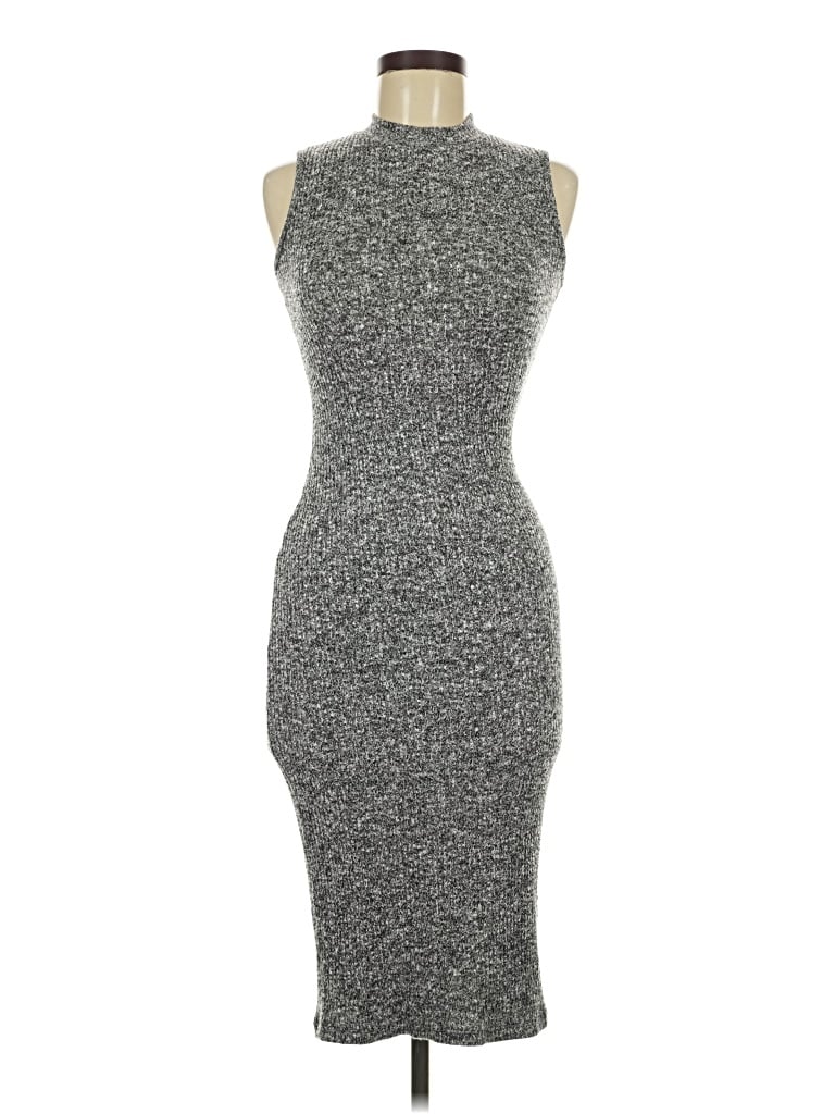 Pre-owned Monteau Cocktail Dress In Gray