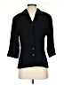 Assorted Brands Black 3/4 Sleeve Button-Down Shirt Size XS - photo 1