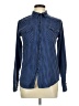 Hurley 100% Cotton Houndstooth Blue Long Sleeve Button-Down Shirt Size M - photo 1