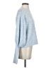 Line & Dot Blue Pullover Sweater Size S - photo 4