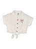 Lily Bleu 100% Polyester Ivory Short Sleeve Blouse Size S (kids) - photo 1