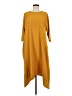 WUKOgals Solid Yellow Casual Dress Size M - photo 1