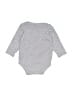 Hb 100% Cotton Gray Long Sleeve Onesie Size 6-9 mo - photo 2