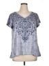 Style&Co Blue Short Sleeve Top Size XL - photo 1