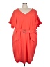 Ashley Stewart 100% Polyester Orange Casual Dress Size 32 - photo 1