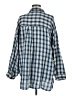 Max Studio 100% Cotton Checkered-gingham Blue 3/4 Sleeve Button-Down Shirt Size M - photo 2