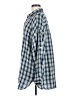Max Studio 100% Cotton Checkered-gingham Blue 3/4 Sleeve Button-Down Shirt Size M - photo 5