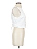 Love Tree White Sleeveless Button-Down Shirt Size S - photo 4